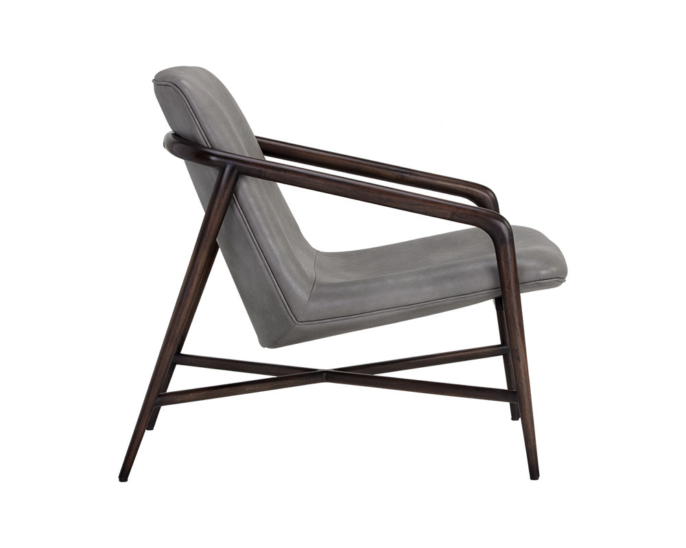 Sunpan Mila Lounge Chair In Bravo Cream/Bravo Metal/Dark River