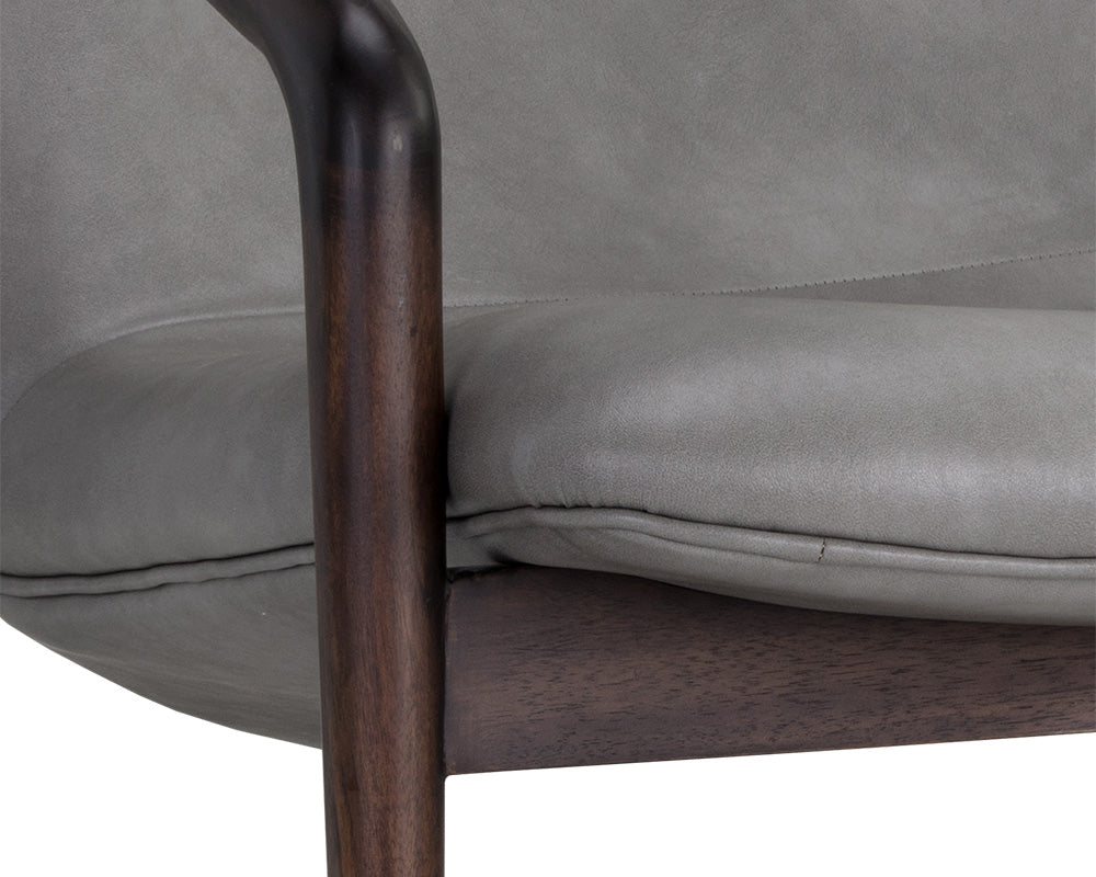 Sunpan Mila Lounge Chair In Bravo Cream/Bravo Metal/Dark River