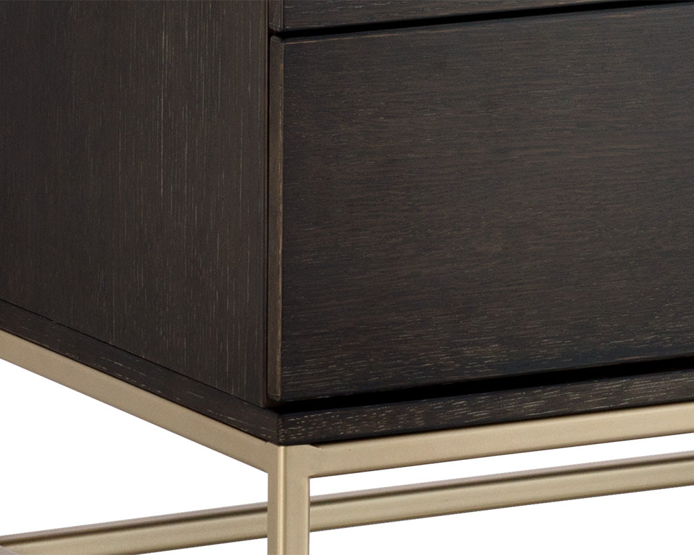 Sunpan Rebel Dresser In Gold and Charcoal Grey