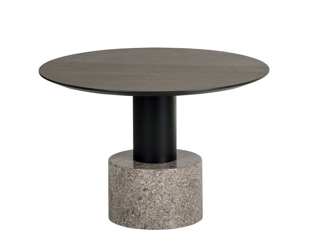 Sunpan Monaco Coffee Table In Black And Light Grey Marble With Raw Umber / Black And Light Grey Marble With Charcoal Grey