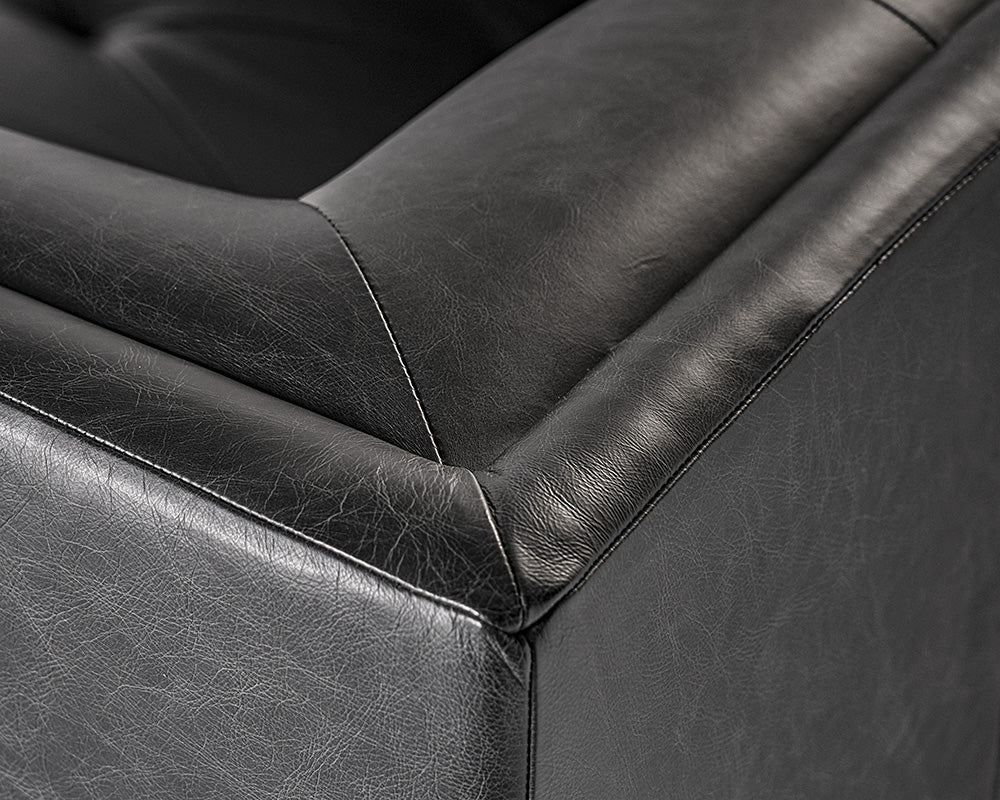 Sunpan Westin Armchair - Vintage Black Night/Caramel/Peacock/Steel Grey/Vanilla Leather
