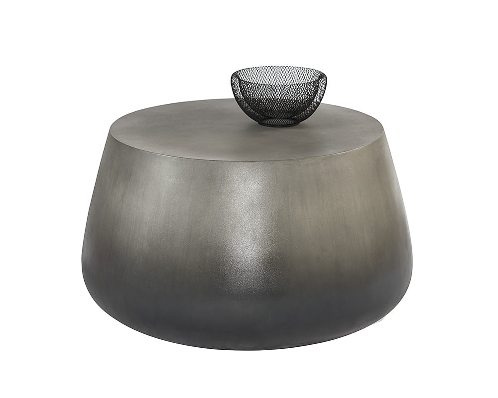 Sunpan Aries Coffee Table - Black and Ombre / Silver