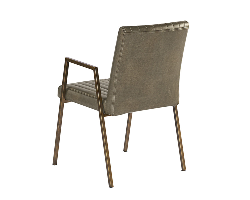 Sunpan Homer Dining Armchair - Bravo Admiral/Ash/Cognac