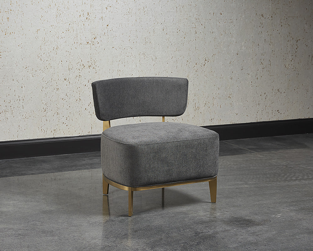 Sunpan Melville Lounge Chair - Bravo Ash/Bravo Cream/Polo Club Kohl Grey/Polo Club Stone