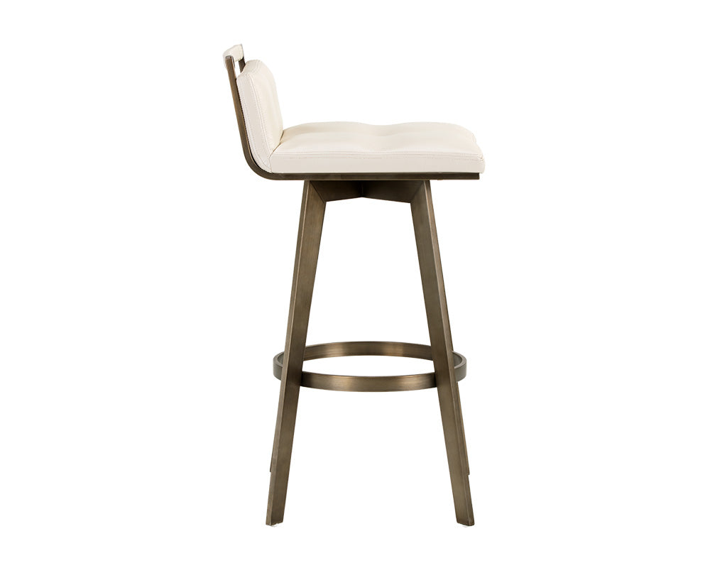 Sunpan Arizona Swivel Barstool - Castillo Black/Castillo Cream