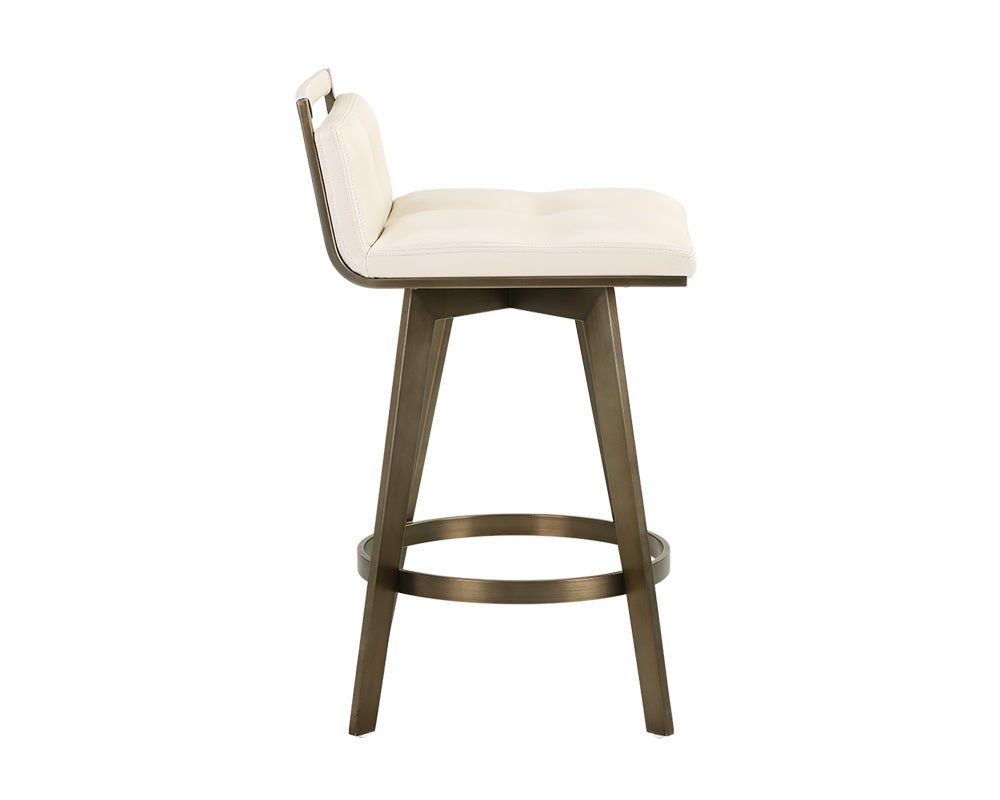 Sunpan Arizona Swivel Counter Stool - Castillo Black/Castillo Cream