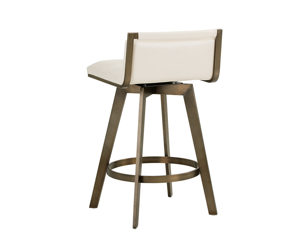 Sunpan Arizona Swivel Counter Stool - Castillo Black/Castillo Cream