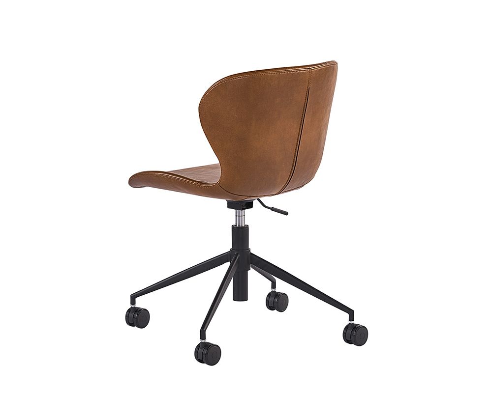 Sunpan Arabella Office Chair - Bravo Cognac/Bravo Portabella
