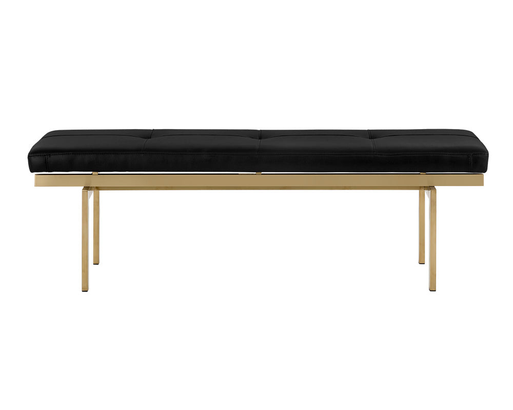 Sunpan Keith Bench - Dillon Black/Snow/White