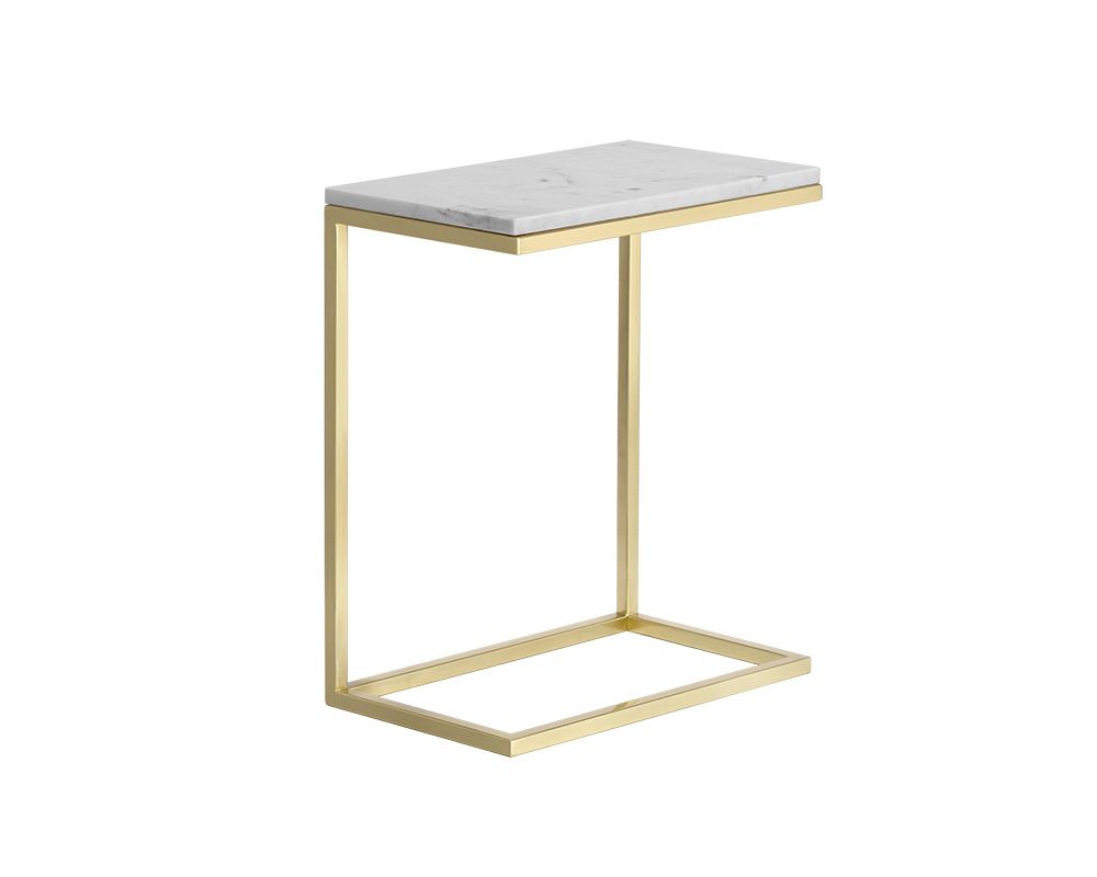 Sunpan Amell End Table - White