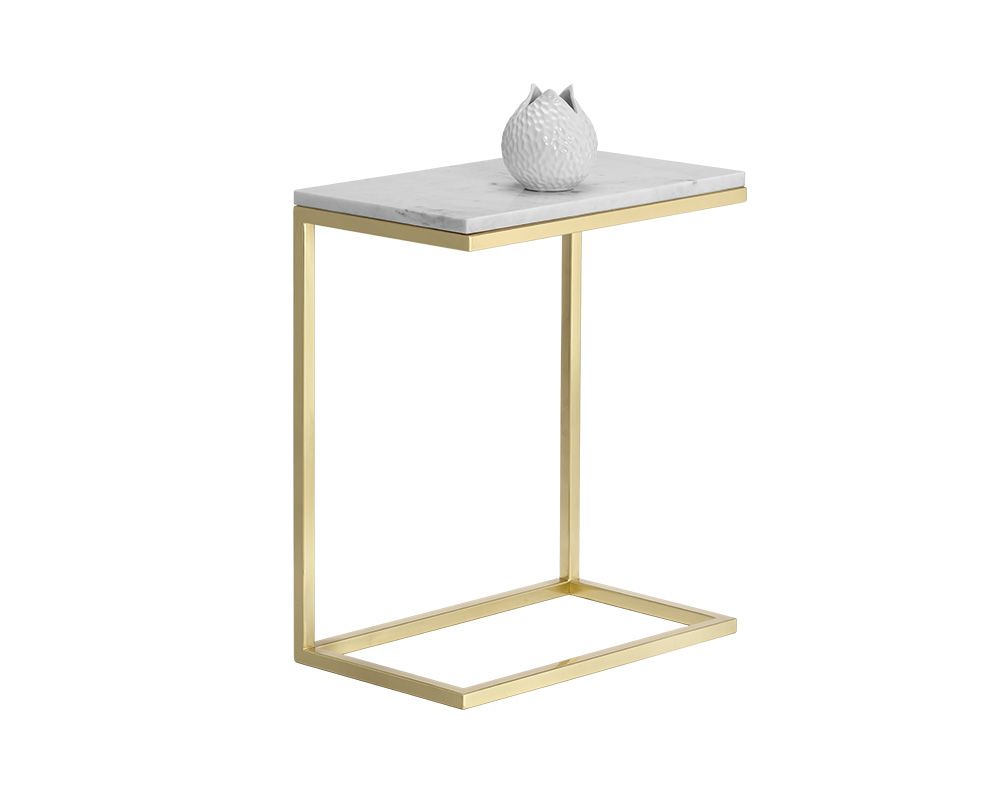 Sunpan Amell End Table - White