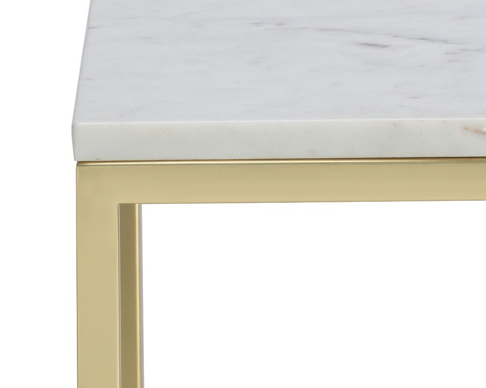 Sunpan Amell End Table - White