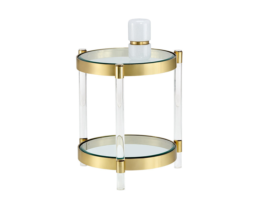 Sunpan York End Table - Brass