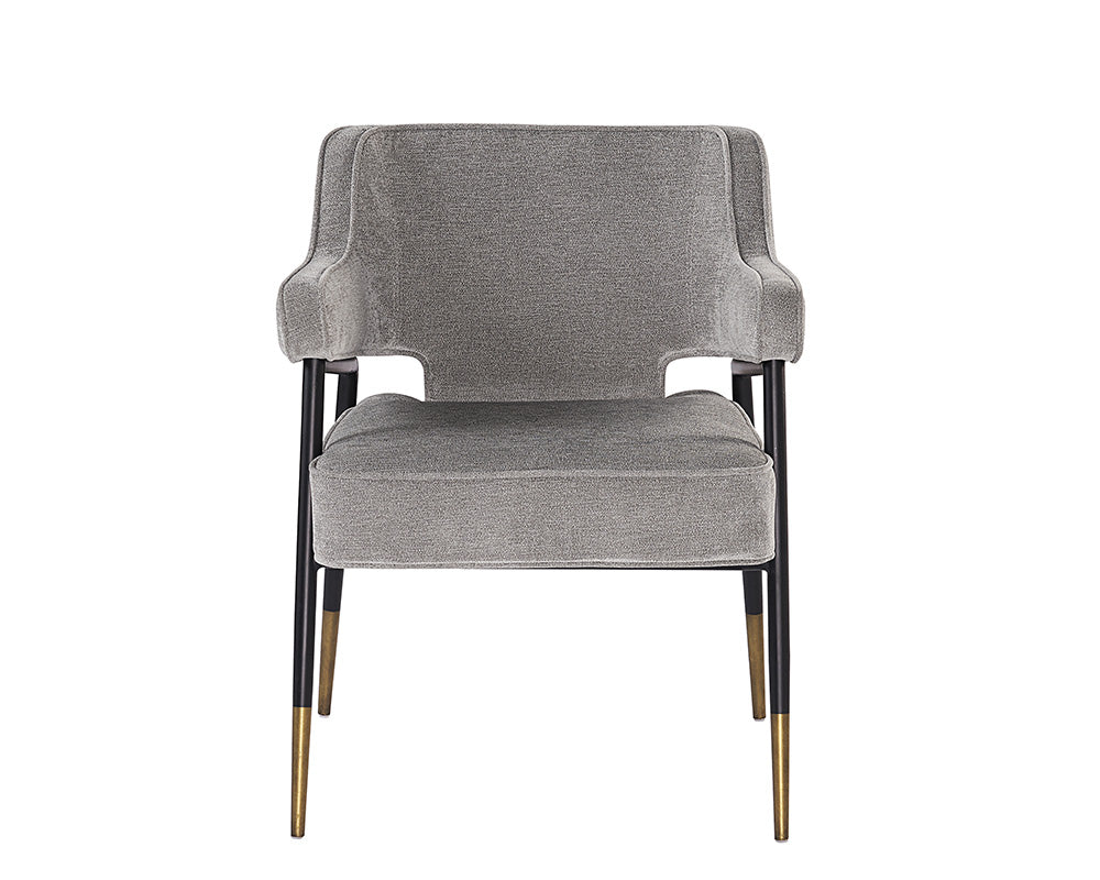 Sunpan Derome Dining Armchair - Bravo Admiral/Portabella/Polo Club Stone