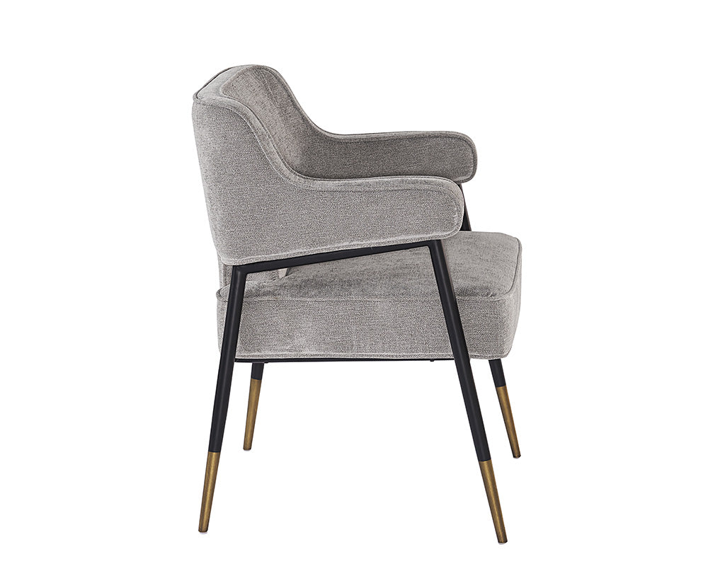 Sunpan Derome Dining Armchair - Bravo Admiral/Portabella/Polo Club Stone