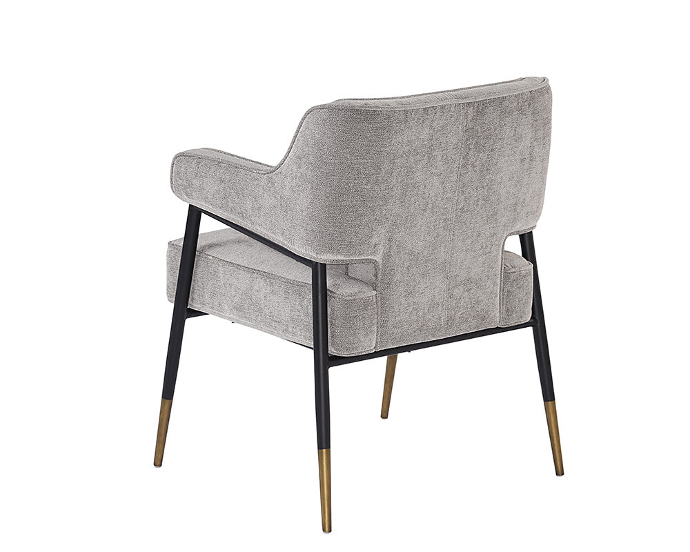 Sunpan Derome Dining Armchair - Bravo Admiral/Portabella/Polo Club Stone