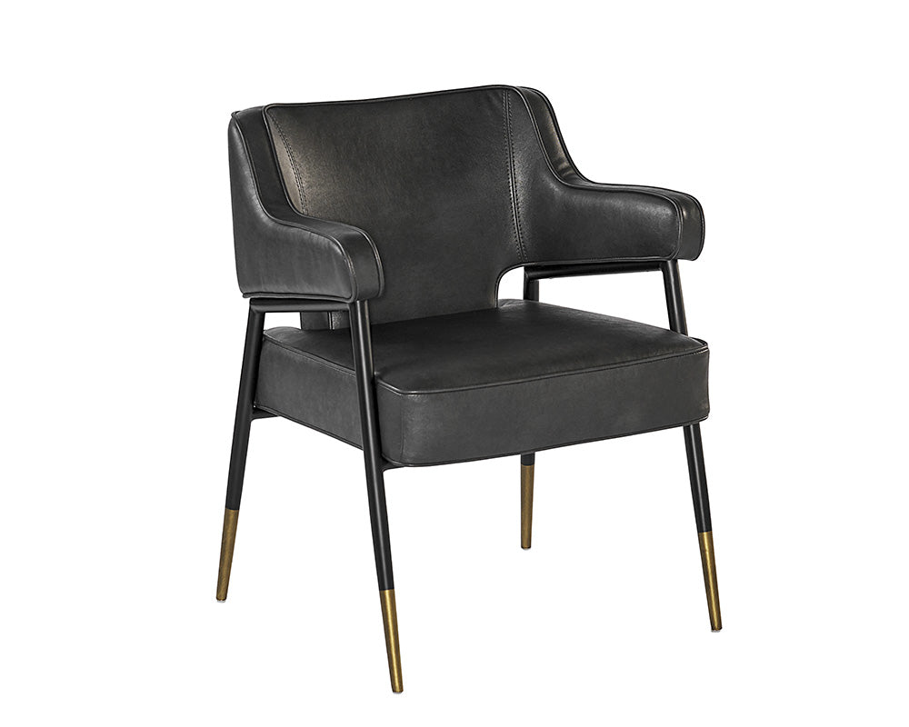 Sunpan Derome Dining Armchair - Bravo Admiral/Portabella/Polo Club Stone