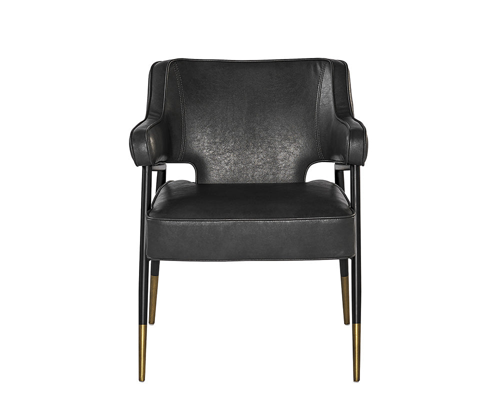 Sunpan Derome Dining Armchair - Bravo Admiral/Portabella/Polo Club Stone