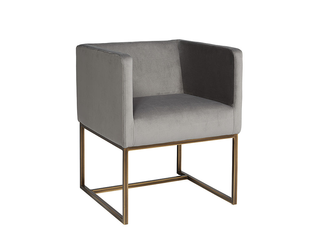Sunpan Kwan Lounge Chair - Antonio Charcoal/Polo Club Stone