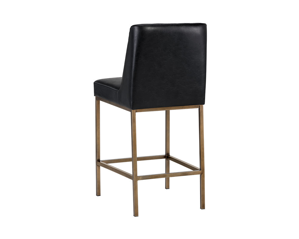 Sunpan Leighland Counter Stool - Castillo Cream / Coal Black / Havana Dark Brown / Overcast Grey / Light Grey