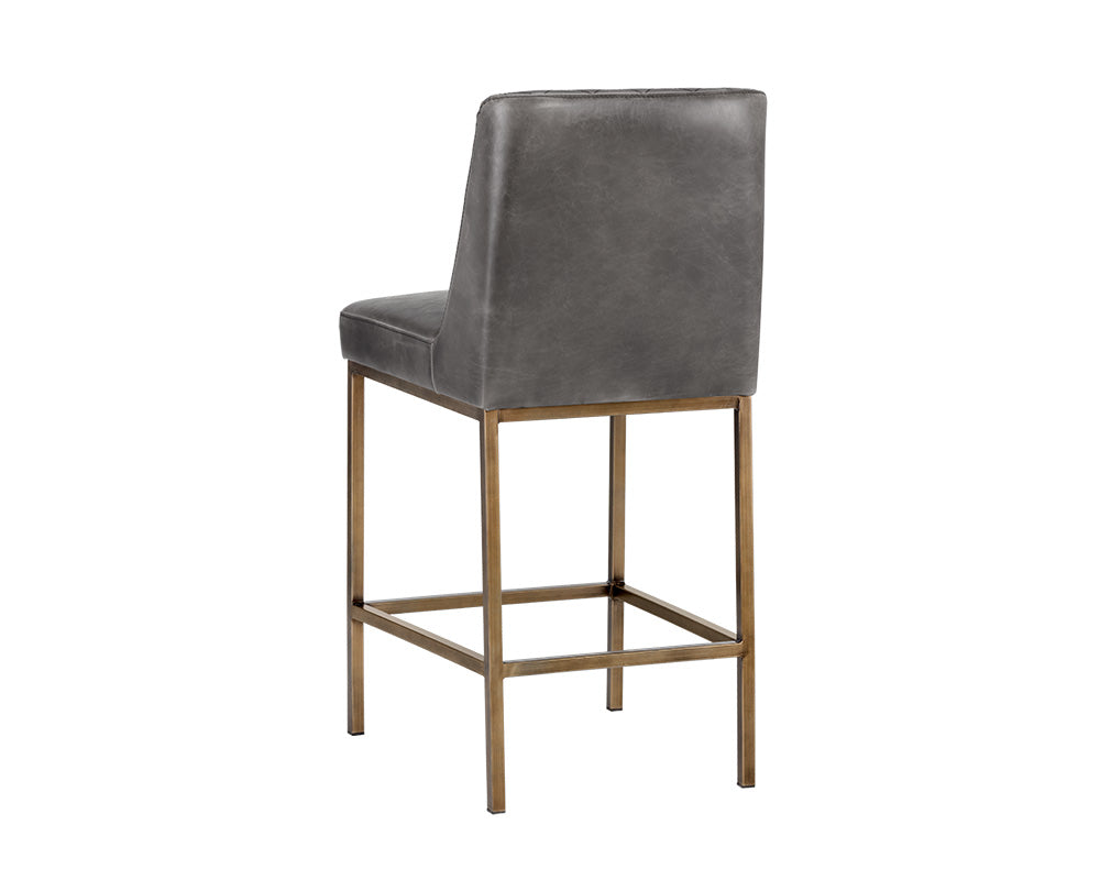 Sunpan Leighland Counter Stool - Castillo Cream / Coal Black / Havana Dark Brown / Overcast Grey / Light Grey