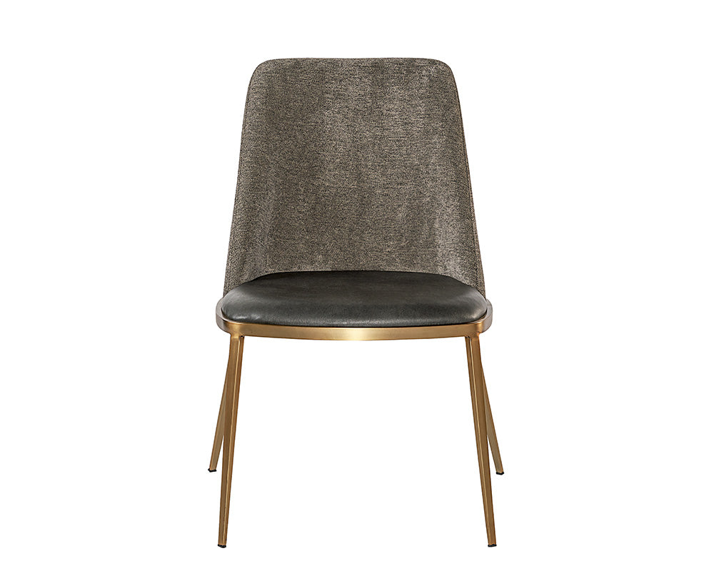 Sunpan Dover Dining Chair - Bravo Portabella and Sparrow Grey / Napa Stone and Polo Club Stone