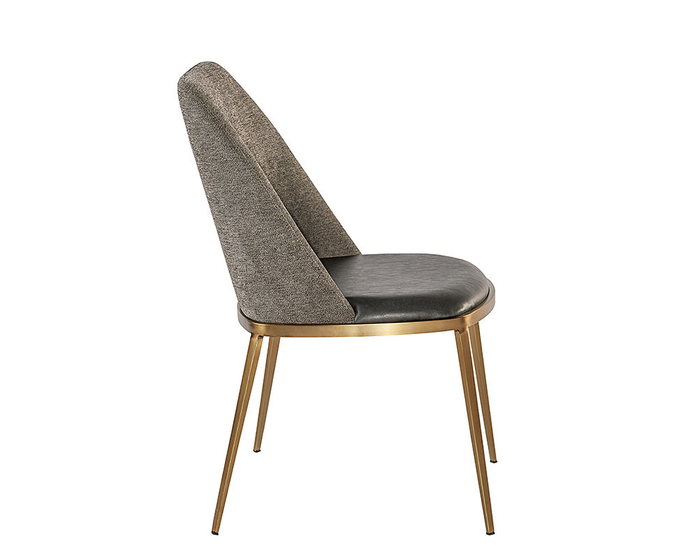 Sunpan Dover Dining Chair - Bravo Portabella and Sparrow Grey / Napa Stone and Polo Club Stone
