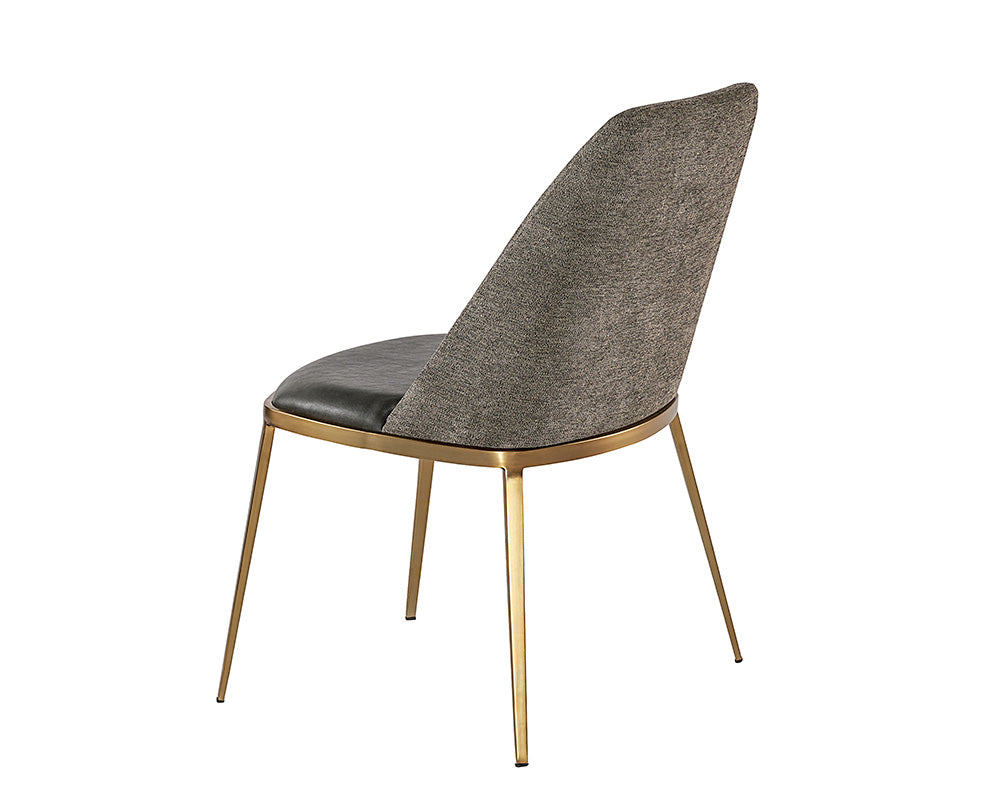 Sunpan Dover Dining Chair - Bravo Portabella and Sparrow Grey / Napa Stone and Polo Club Stone