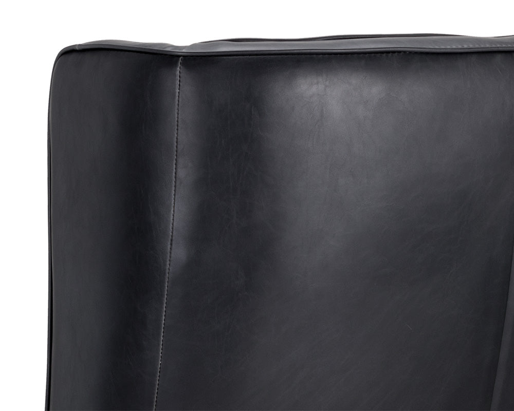 Sunpan Biblioteca Lounge Chair in Coal Black/Tobacco Tan