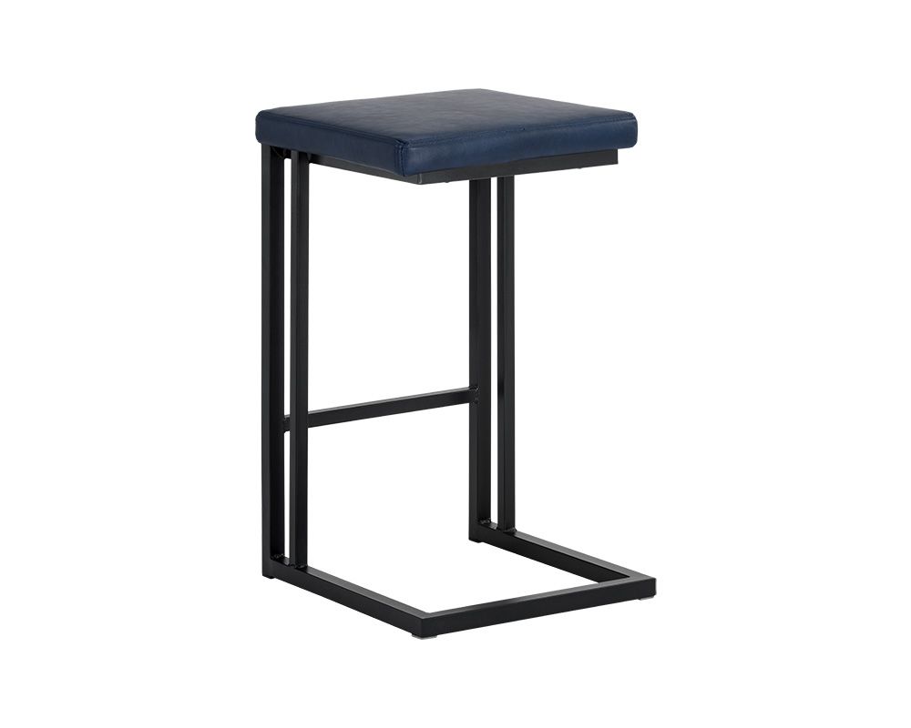 Sunpan Boone Counter Stool - Black - Bravo Admiral, Bravo Cognac, Bravo Cream, Champagne Gold - Onyx - Set of Two