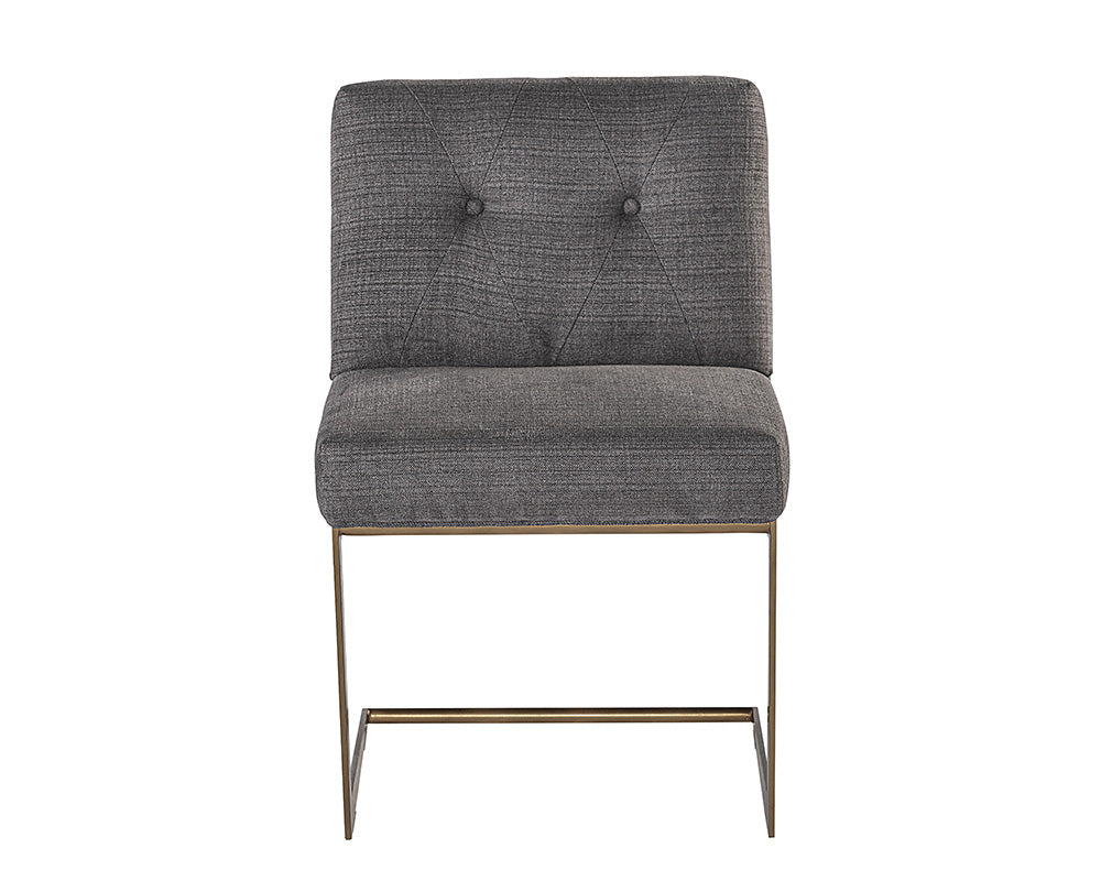 Sunpan Virelles Dining Chair - Bravo Black/Zenith Graphite Grey/Zenith Soft Grey