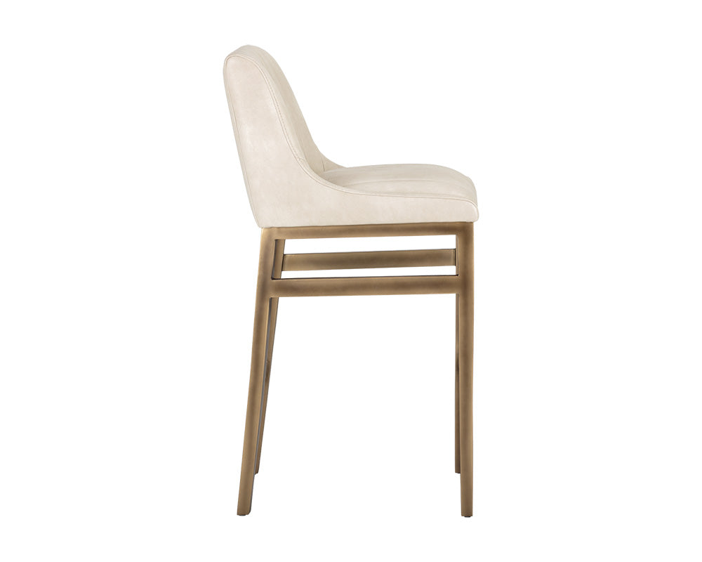 Sunpan Halden Barstool - Bravo Cream/Bravo Metal/Vintage Black/Vintage Blue/Vintage Cognac