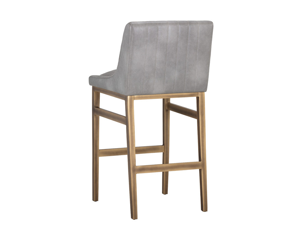 Sunpan Halden Barstool - Bravo Cream/Bravo Metal/Vintage Black/Vintage Blue/Vintage Cognac