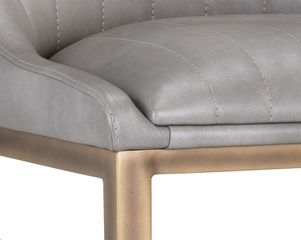 Sunpan Halden Barstool - Bravo Cream/Bravo Metal/Vintage Black/Vintage Blue/Vintage Cognac