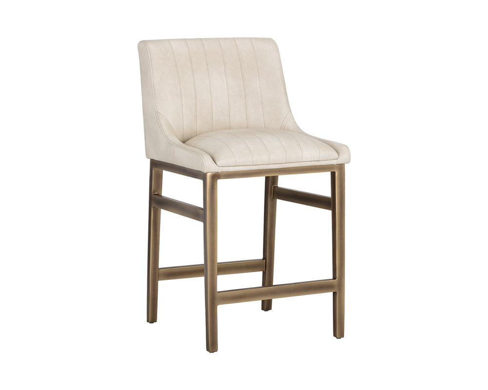 Sunpan Halden Counter Stool - Beige Linen/Bravo Cream/Bravo Metal/Vintage Black/Vintage Blue/Vintage Cognac