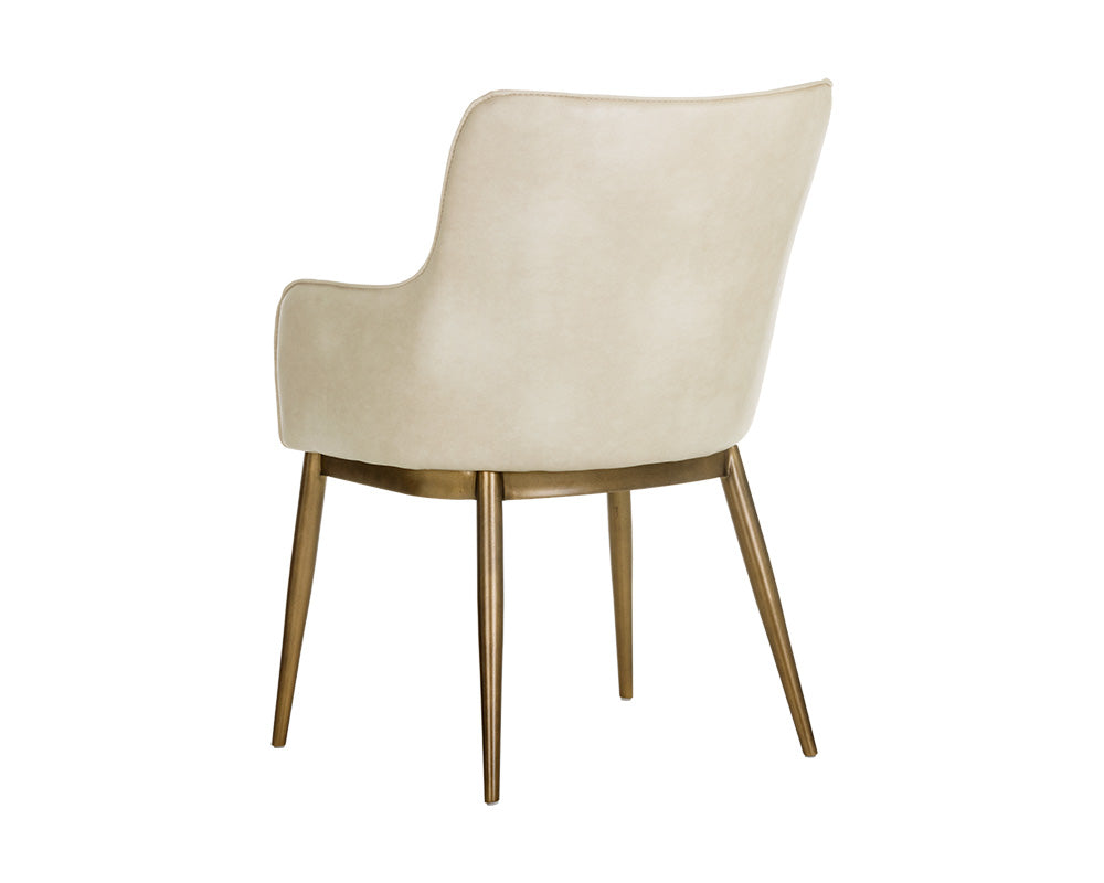 Sunpan Franklin Dining Armchair - Beige Linen/Bravo Cream/ Vintage Black/Vintage Blue