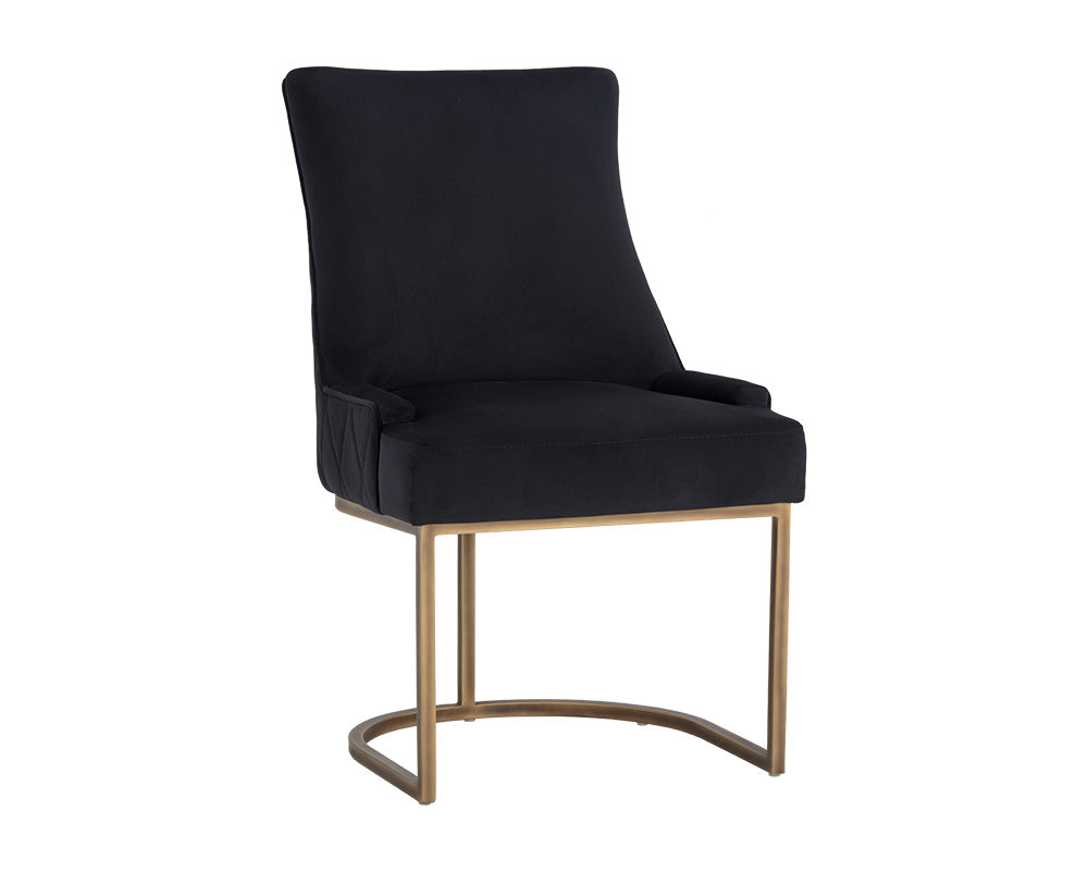 Sunpan Florence Dining Chair - Abbington Black/Piccolo Pebble/Piccolo Prosecco