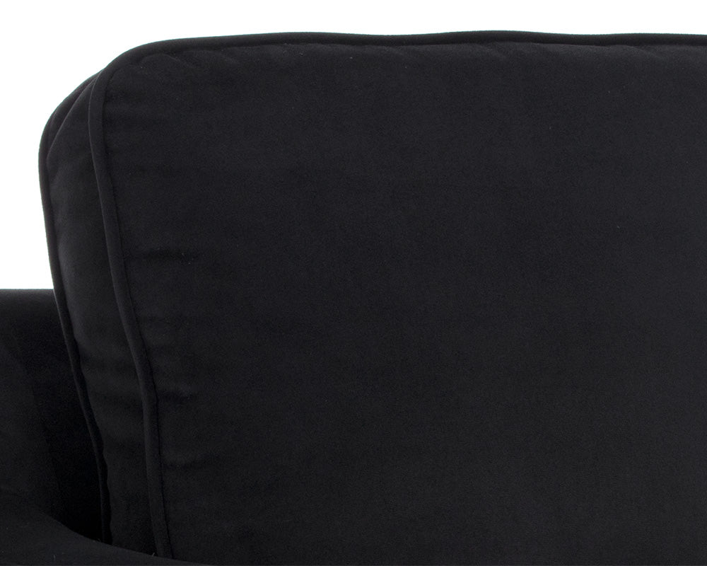 Sunpan Kalmin Lounge Chair - Abbington Black / Piccolo Pebble / Piccolo Prosecco