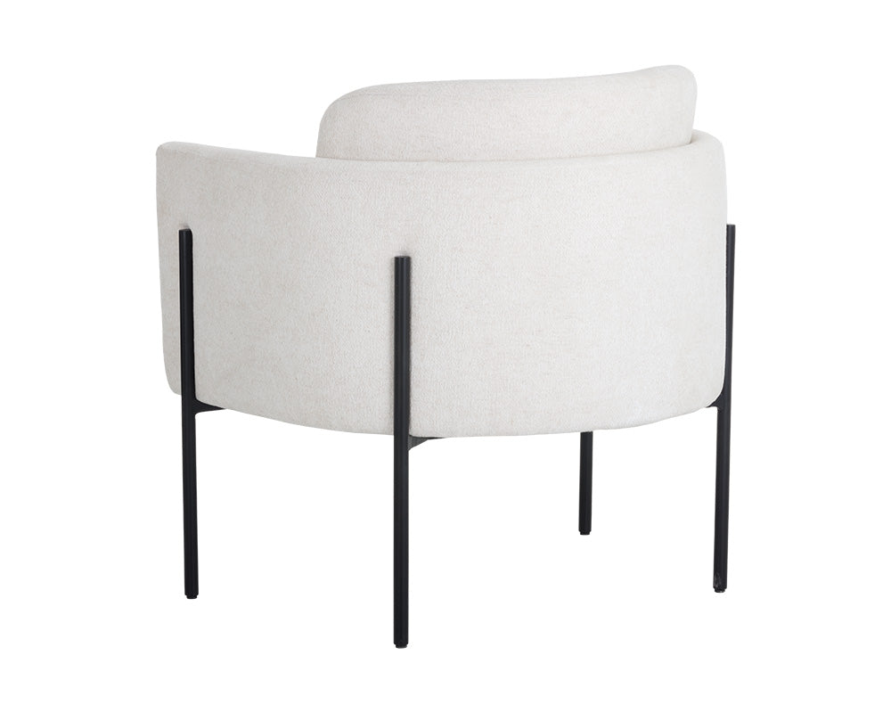 Sunpan Richie Lounge Chair In Antique Brass and Danny Navy/Black and Eclipse White