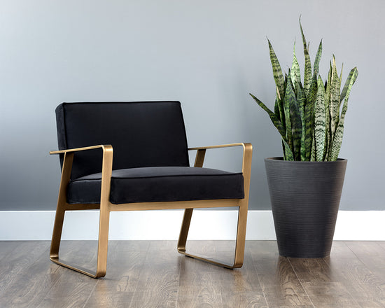Sunpan Kristoffer Lounge Chair - Abbington Black