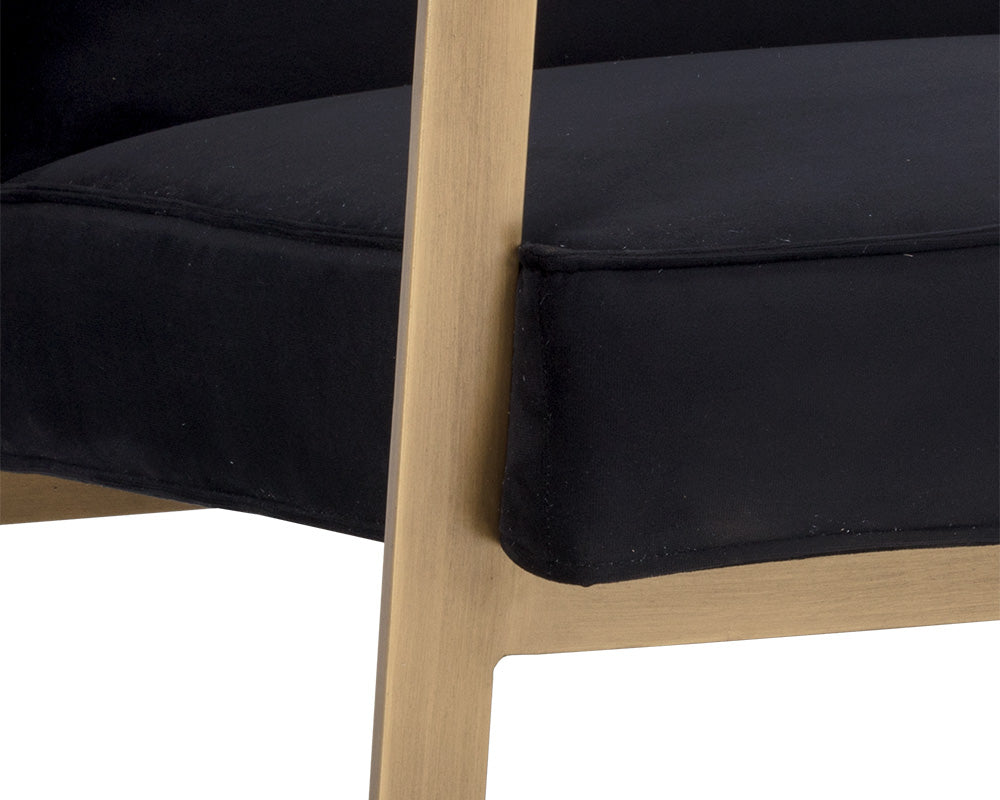 Sunpan Kristoffer Lounge Chair - Abbington Black