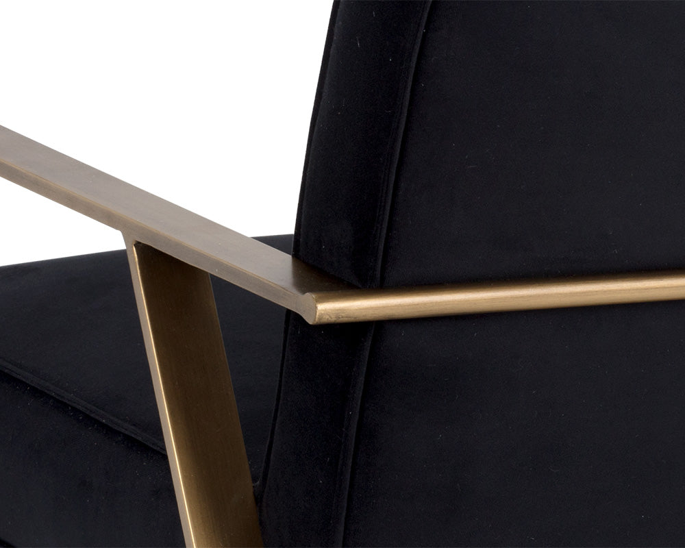 Sunpan Kristoffer Lounge Chair - Abbington Black