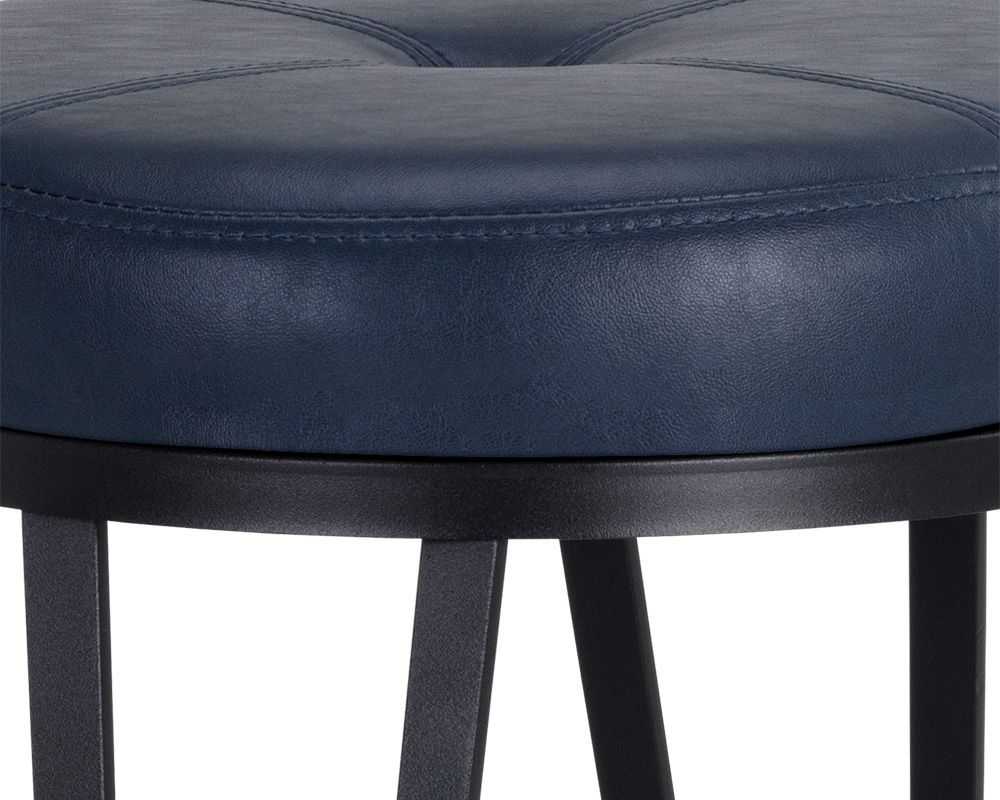 SUNPAN Matthews Swivel Counter Stool - Black - Bravo Admiral, Black - Bravo Cognac, Black - Bravo Cream, Black - Bravo Metal, Champagne Gold - Onyx