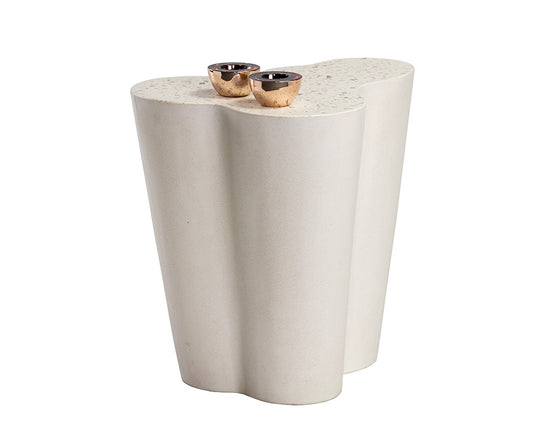 Sunpan Ava End Table in Terrazzo / Marble Look - Large