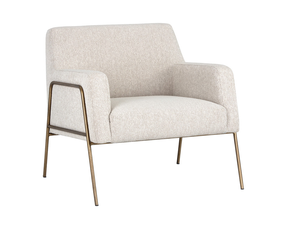 Sunpan Cybil Lounge Chair - Dove Cream/Polo Club Kohl Grey