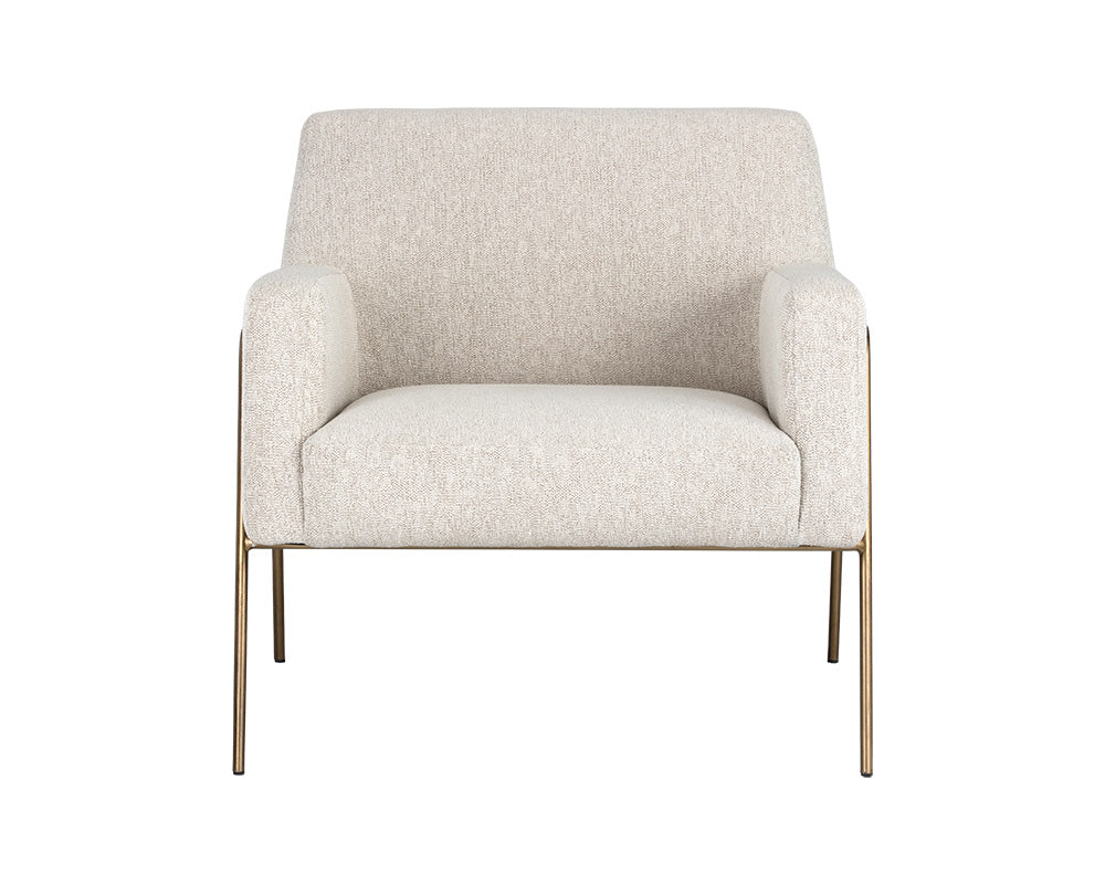 Sunpan Cybil Lounge Chair - Dove Cream/Polo Club Kohl Grey