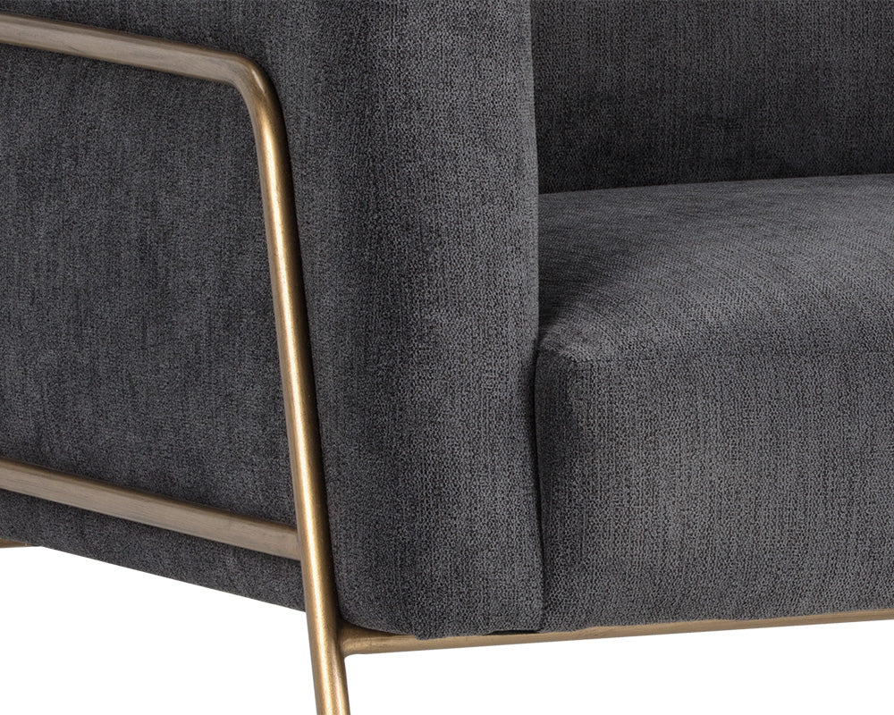 Sunpan Cybil Lounge Chair - Dove Cream/Polo Club Kohl Grey