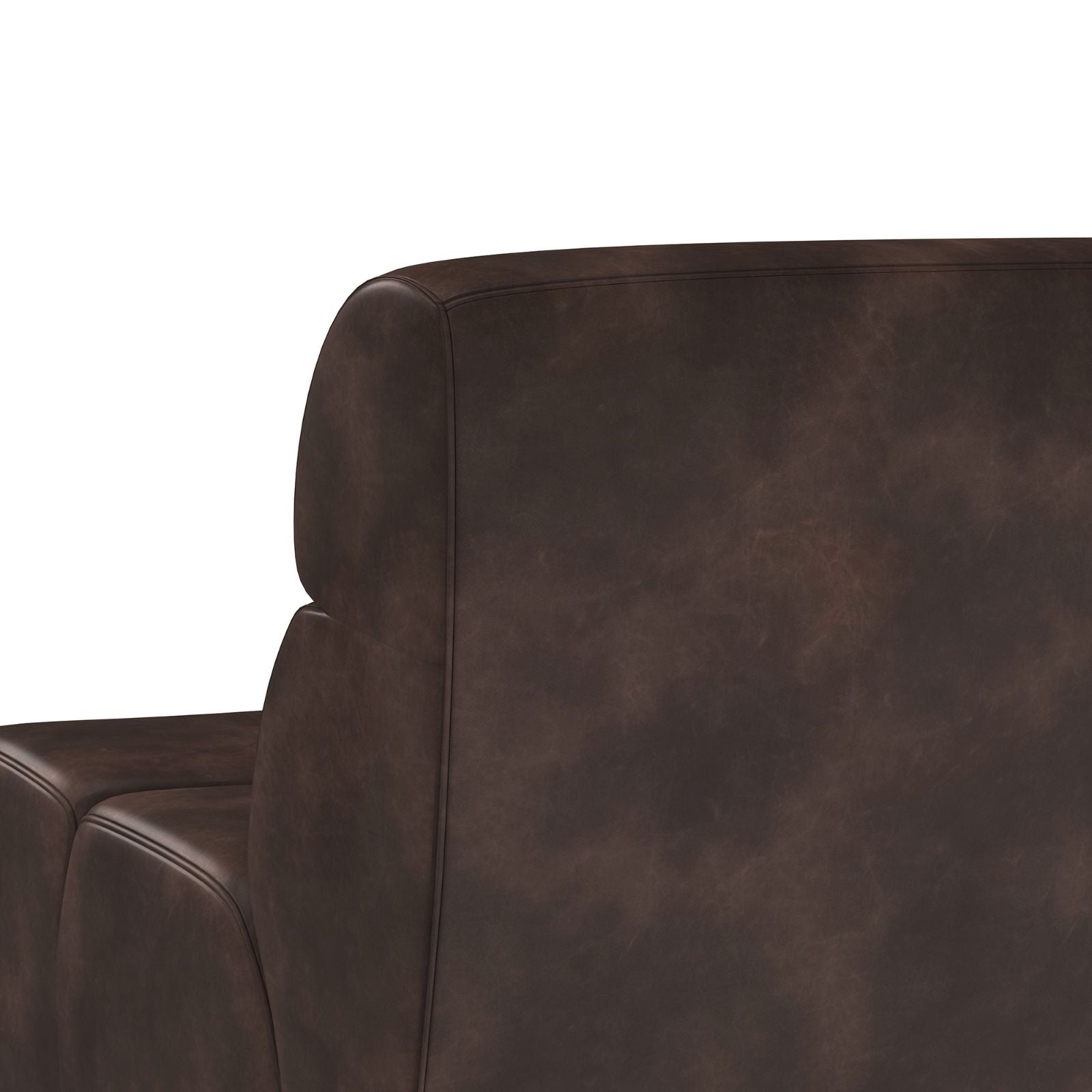 Sunpan Cornell Modular - Armless Chair in Coal Black/Havana Dark Brown/Tobacco Tan