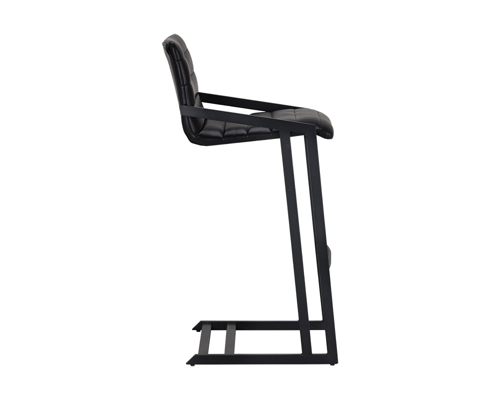 Sunpan Webber Barstool in Cantina Black/Saddle - Set of 2