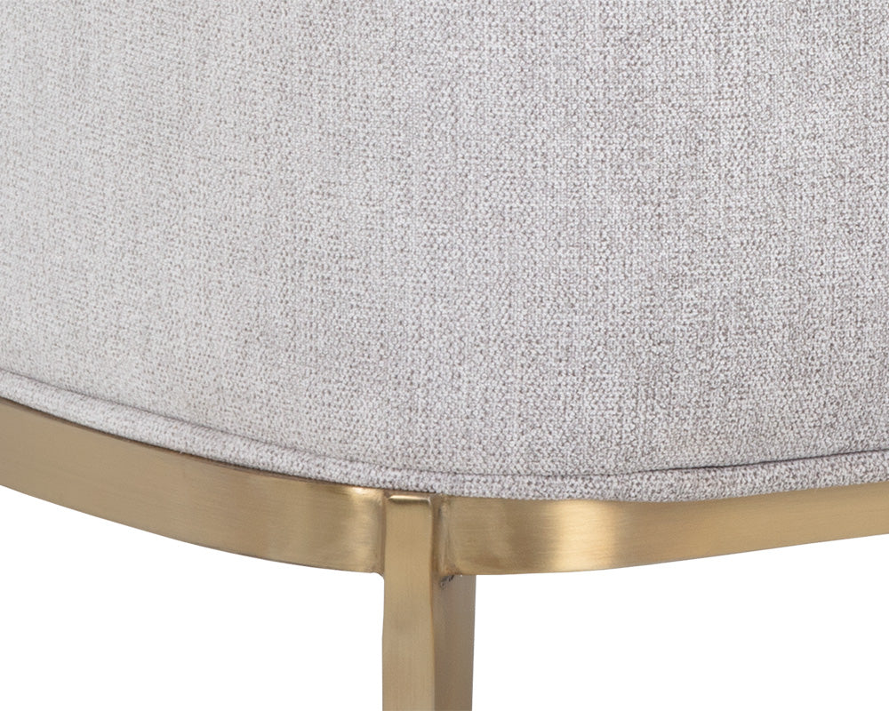 Sunpan Melville Lounge Chair - Bravo Ash/Bravo Cream/Polo Club Kohl Grey/Polo Club Stone